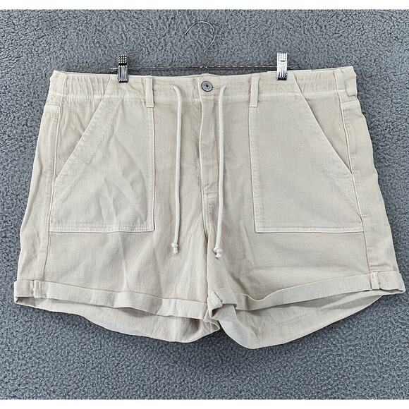 NWT AMERICAN EAGLE Shorts Women’s Size‎ 18 34W Tomgirl Stretch High Rise Beige - Picture 1 of 11